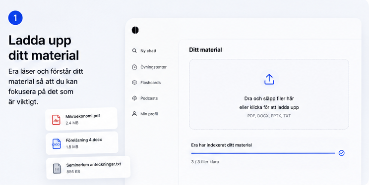 Era indexerar uppladdade kursfiler